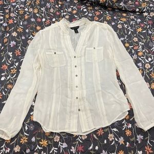 White House Black Market sheer blouse
